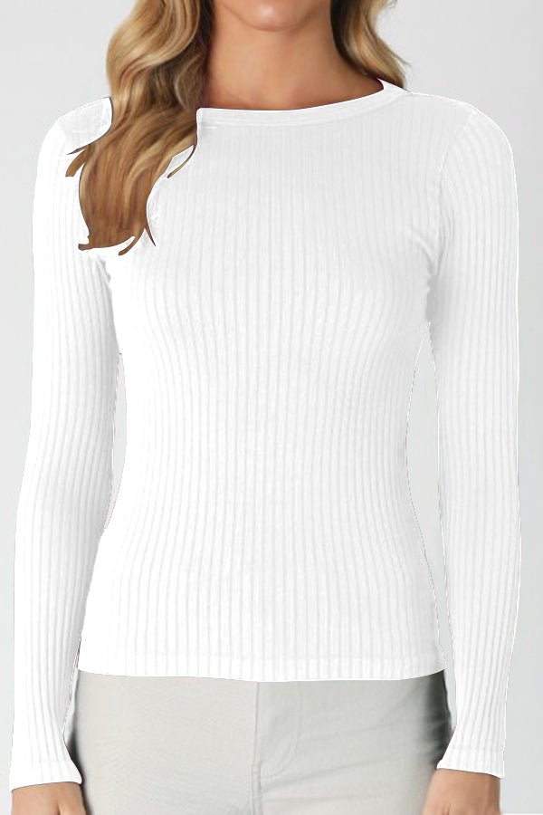 Wide Ribbed LS Top